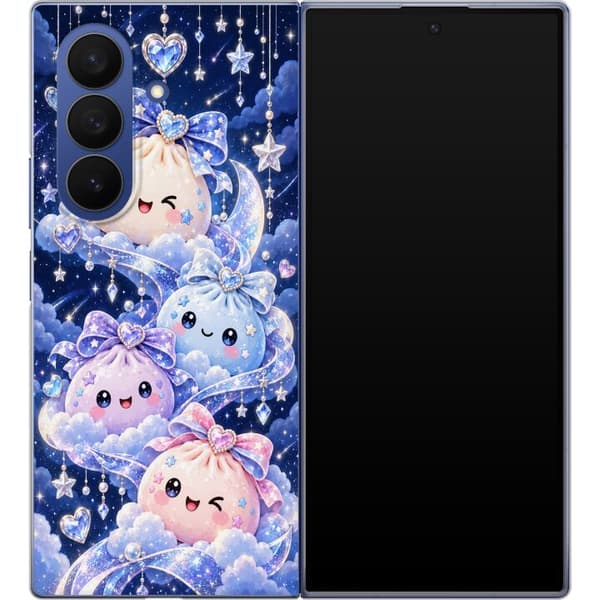 Kompatibelt Mobilskal till Samsung Galaxy Z Fold8 Ultra Stjärnvänner blå