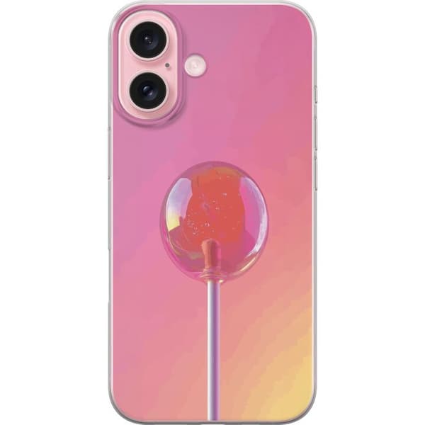 Kompatibel Mobilcover til Apple iPhone 16 Blank lyserød pinde mod blød pastelbaggrund pink