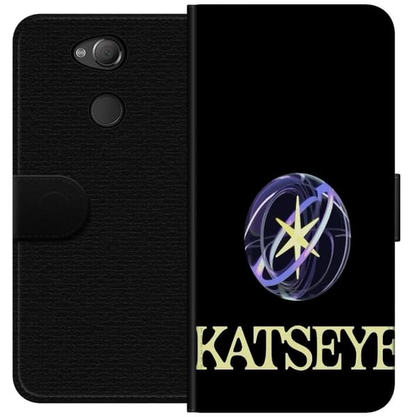 Kompatibelt Plånboksfodral till Sony Xperia XA2 KATSEYE logotyp svart