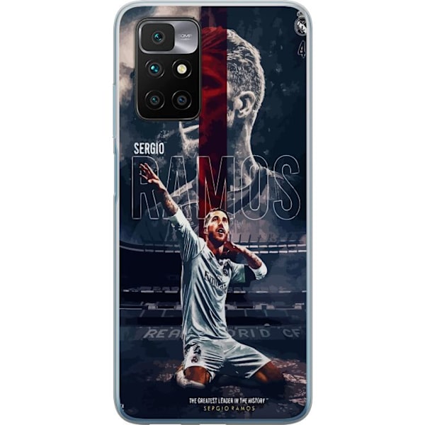 Xiaomi Redmi 10 Gennemsigtig cover Ramos Fodboldlegende Motiv Spiller Real Madrid Spanien Tilbage Ikonisk Navn Fodboldstjerne Sport