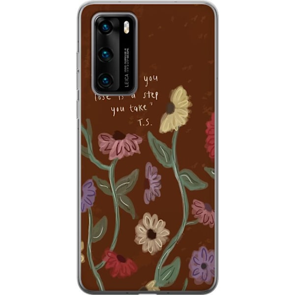 Huawei P40 Gjennomsiktig deksel Blomster