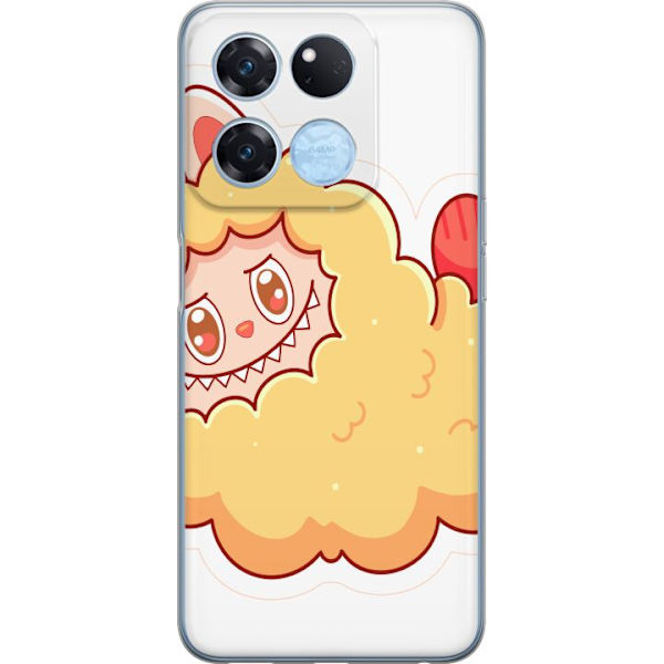 OnePlus Ace Racing Läpinäkyvä kuori Labubu Pesukarhu Pop Mart Hahmo Keräilyesine Söpö Suunnittelu Suosittu Teema Taideteos Leikkisarja