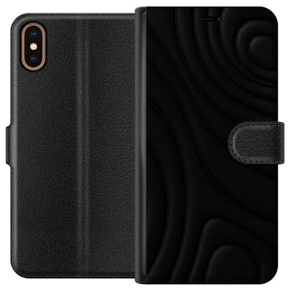 Apple iPhone X Lompakkokotelo Tummat Aallot