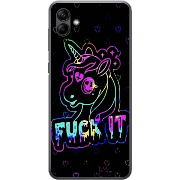 Samsung Galaxy A05 Gennemsigtig cover Fuck it Unicorn