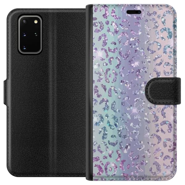 Yhteensopiva Lompakkokotelo Samsung Galaxy S20+ Glitter Leopard