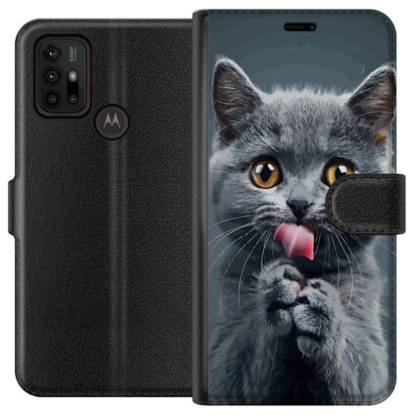 Motorola Moto G30 Plånboksfodral Katt