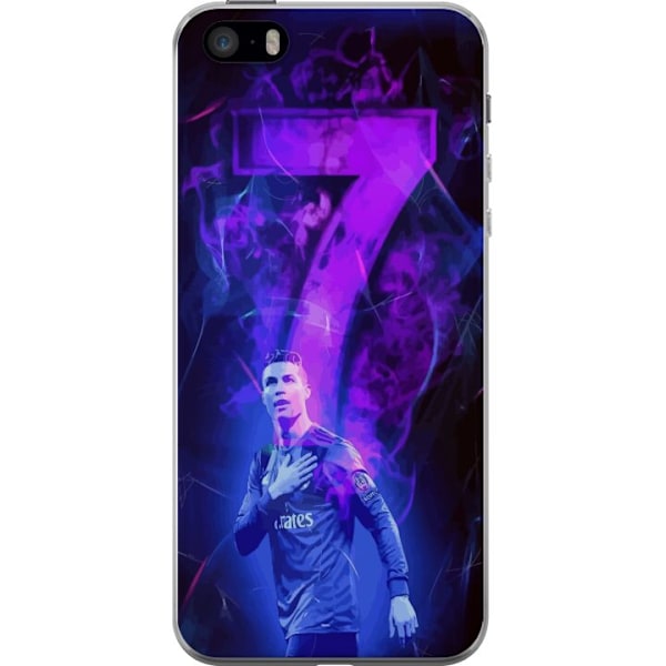 Apple iPhone 5s Läpinäkyvä kuori Ronaldo 7 - Jalkapallolege