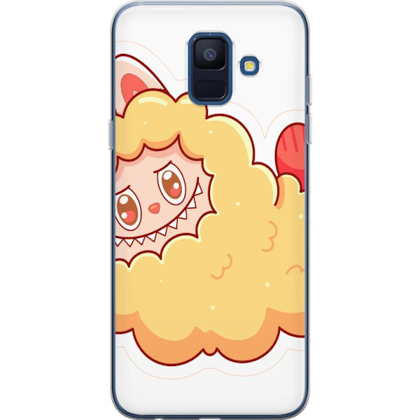 Samsung Galaxy A6 (2018) Läpinäkyvä kuori Labubu Pesukarhu Pop Mart Hahmo Keräilyesine Söpö Suunnittelu Suosittu Teema Taideteos Leikkisarja