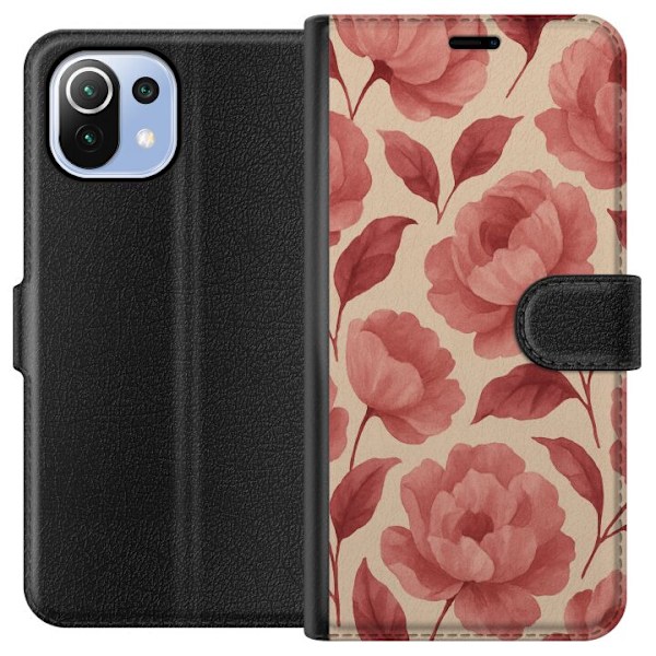 Xiaomi Mi 11 Lite Lompakkokotelo Ruusun Kukinta