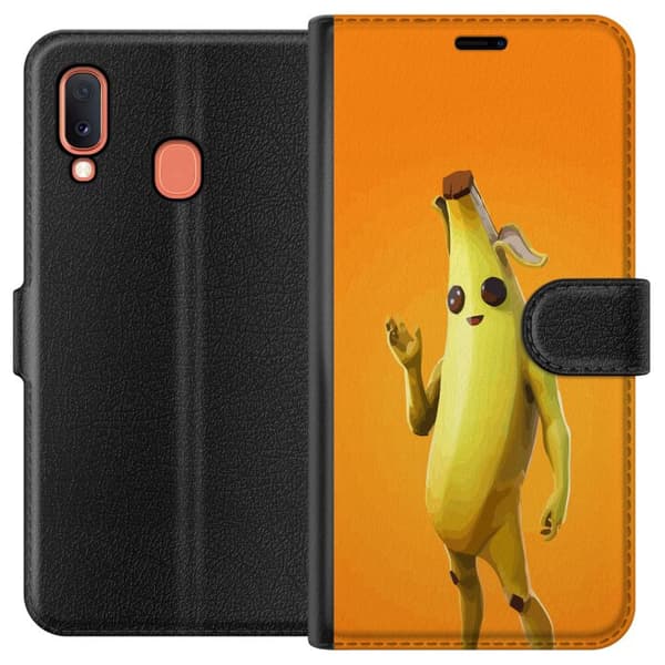 Kompatibelt Plånboksfodral till Samsung Galaxy A20e Fortnite - Peely