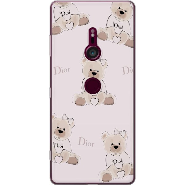 Sony Xperia XZ3 Gennemsigtig cover Teddy Dior Vibes - luksuriøs bamse i modetil