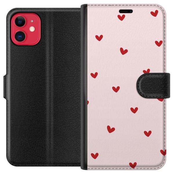 Kompatibel Tegnebogsetui til Apple iPhone 11 Hjerter