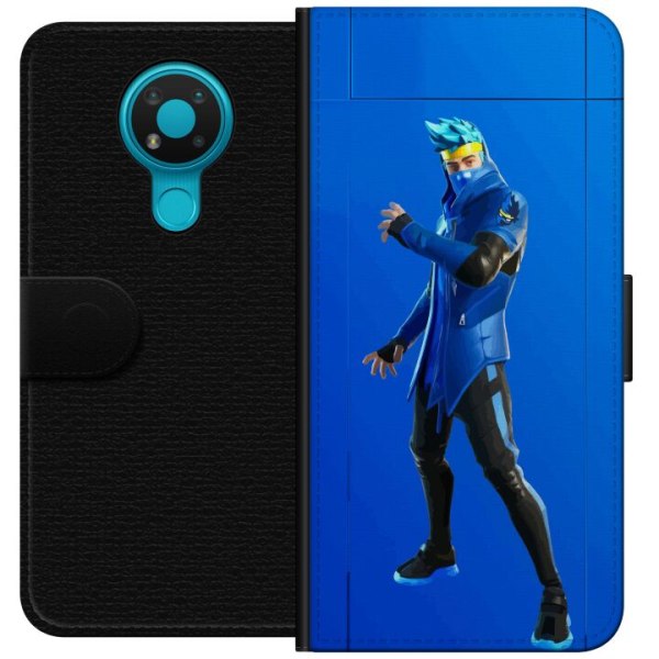 Nokia 3.4 Lompakkokotelo Fortnite - Ninja Blue