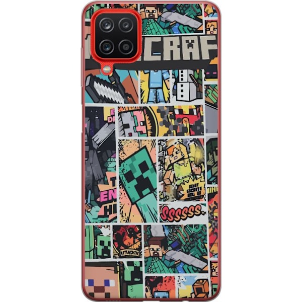Samsung Galaxy A12 Läpinäkyvä kuori Minecraft Taide