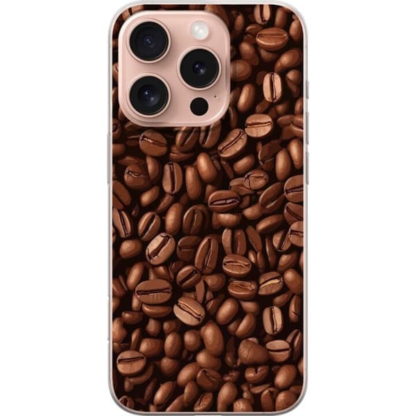 Kompatibelt Mobildeksel til Apple iPhone 16 Pro Kaffebönor närbild brun