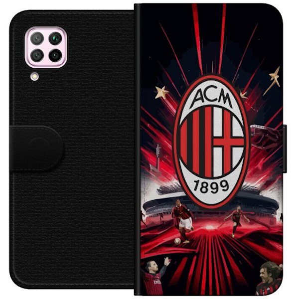 Huawei P40 lite Tegnebogsetui AC Milan