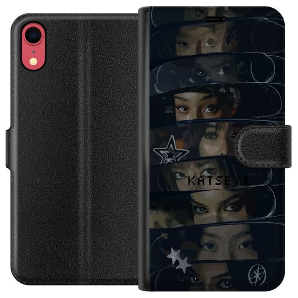 Kompatibel Tegnebogsetui til Apple iPhone XR KATSEYE sort
