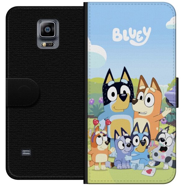 Samsung Galaxy Note 4 Plånboksfodral Bluey mobilskal med hela familjen i färgglad design