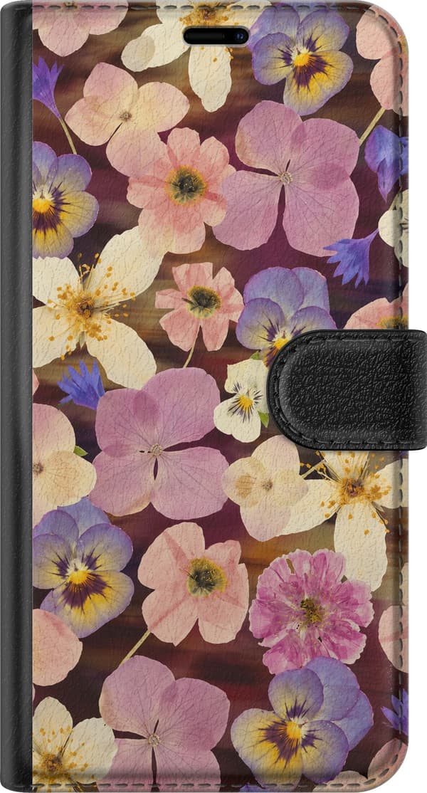 Kompatibelt Plånboksfodral till Apple iPhone 17 Pro Rosa blomstermix rosa