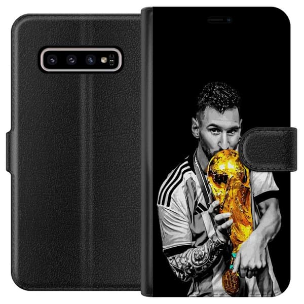 Kompatibelt Lommeboketui til Samsung Galaxy S10+ Lionel Messi