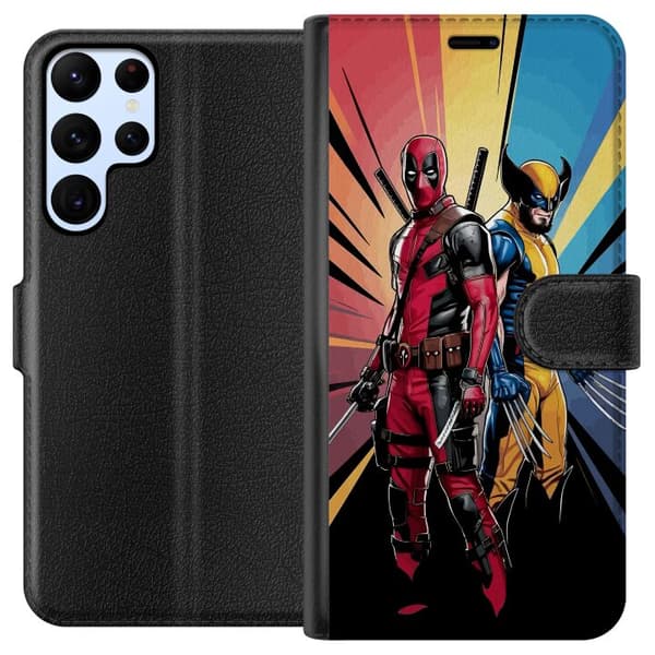 Kompatibelt Plånboksfodral till Samsung Galaxy S22 Ultra 5G Wolverine