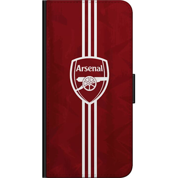 Samsung Galaxy J6+ Lompakkokotelo Arsenal Emblem Jalkapallo Premier League Seuravaakuna Punainen Valkoinen Ikoninen Fanit Lontoo Urheilu Motiivi