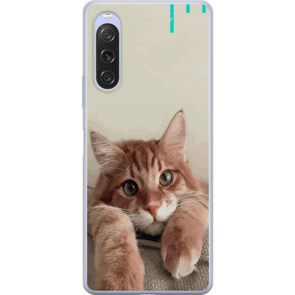Sony Xperia 10 V Läpinäkyvä kuori Kissa