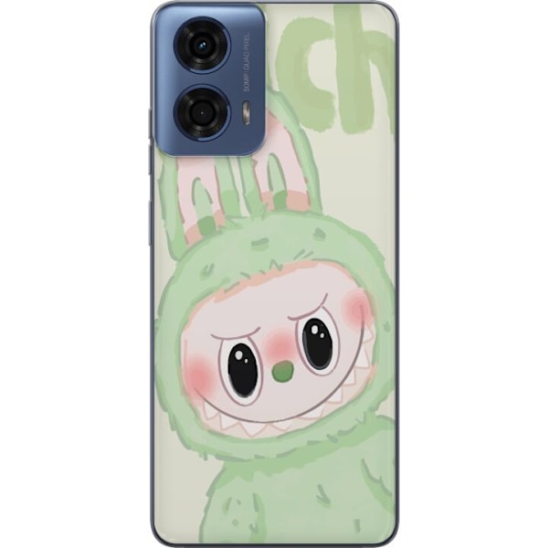 Motorola Moto G04 Gennemsigtig cover Pop mart labubu