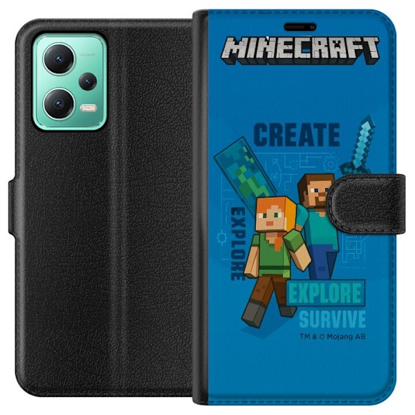 Xiaomi Redmi Note 12 Plånboksfodral Minecraft Caves