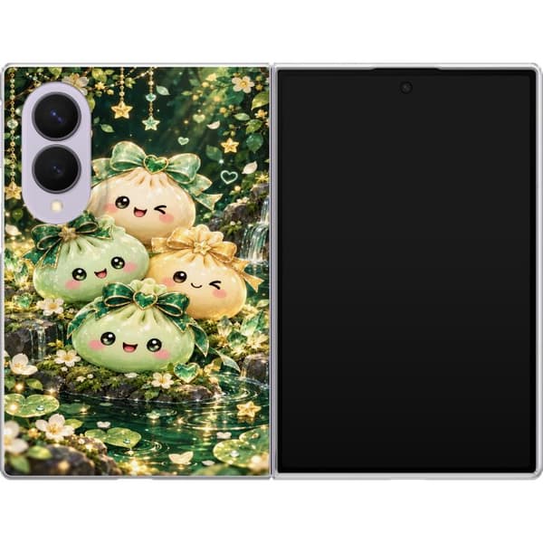 Kompatibelt Mobilskal till Samsung Galaxy Z Fold8 Skogsvänner grön