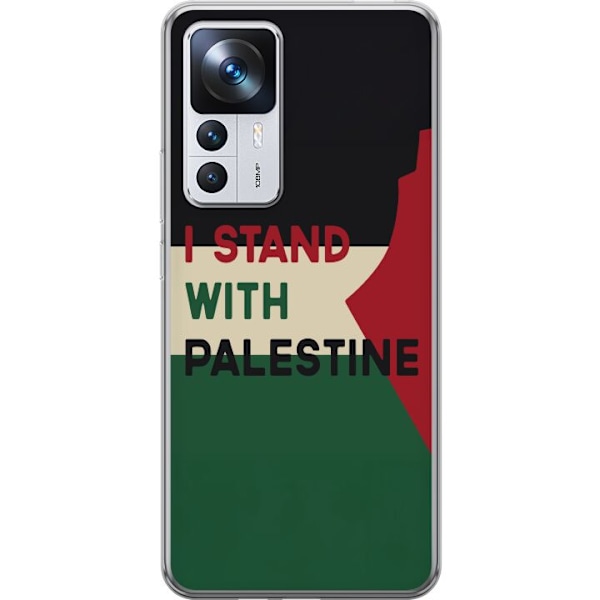 Xiaomi 12T Pro Genomskinligt Skal Stand with Palestine – solidaritetsdesign med starkt budskap