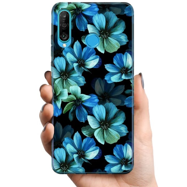 Huawei P30 lite TPU Mobildeksel Blomster