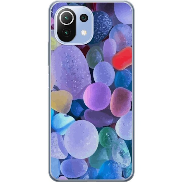 Xiaomi Mi 11 Lite Läpinäkyvä kuori Värikkäitä kiviä