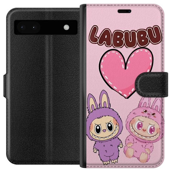 Google Pixel 6a Plånboksfodral Labubu Pink Monster