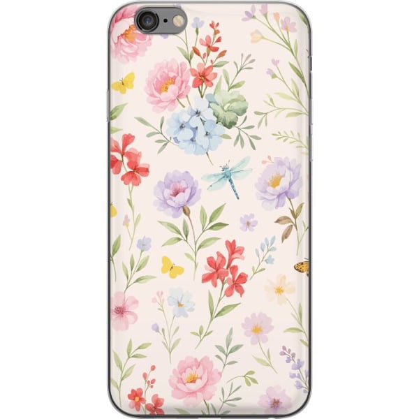 Apple iPhone 6 Plus Läpinäkyvä kuori Kukat