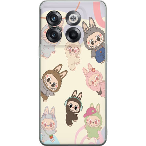 OnePlus 10T Genomskinligt Skal Labubu Pop Mart Kollektion Motiv Figur Samling Design Populärt Art Toy Pop Mart Kreativ Grafiskt