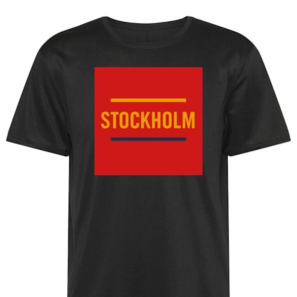 Trænings T-shirt | Sport T-shirt til Voksen Stockholm - Ishoc sort 4X-Large