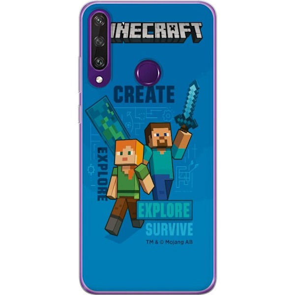 Huawei Y6p Läpinäkyvä kuori Minecraft Luolastot