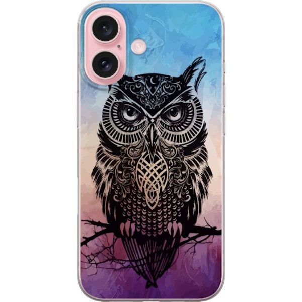 Apple iPhone 16 Genomskinligt Skal Owl