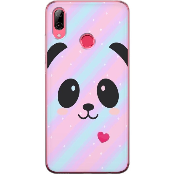 Huawei Y7 (2019) Gennemsigtig cover Regnbue Panda
