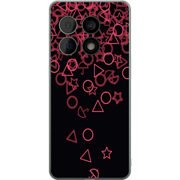OnePlus 10 Pro Gennemsigtig cover Squid Game Ikoner Serie Design Populært TV Spil Ikoner Grafisk Motiv Asiatisk Trend Dramaserie