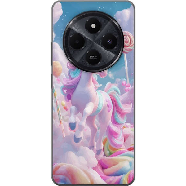 Xiaomi Redmi A4 Genomskinligt Skal Enhörning Candy Pastell Kawaii Motiv Söt Populär Färg Grafiskt Trend Barn Motiv Fantasy Art