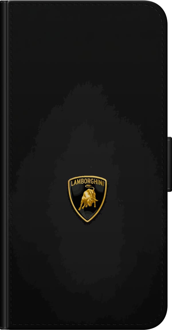 Kompatibel Tegnebogsetui til Samsung Galaxy Note9 Guldfarvet tyreemblem på sort baggrund