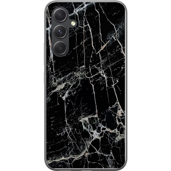 Samsung Galaxy A55 Läpinäkyvä kuori Musta Marmori