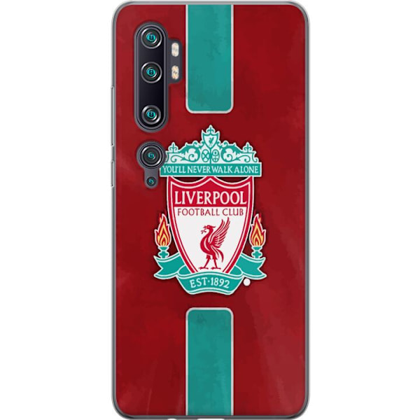 Xiaomi Mi Note 10 Pro Läpinäkyvä kuori Liverpool FC - Klassinen jalkapallourheilu Punaisena