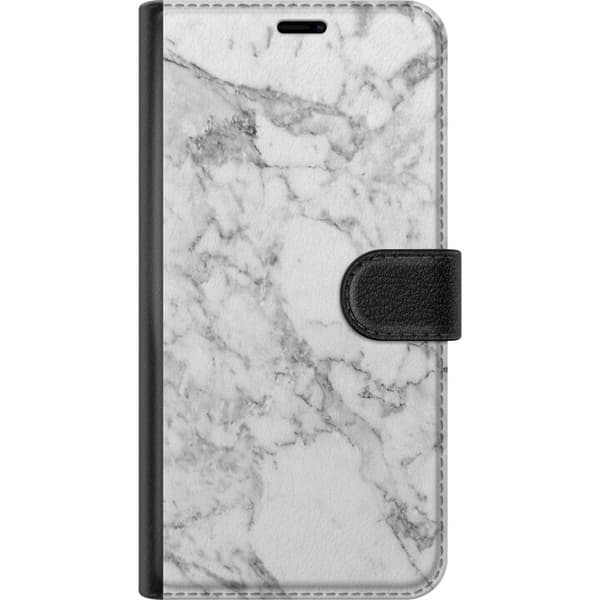 Kompatibelt Lommeboketui til Samsung Galaxy A40 Marmor Hvit