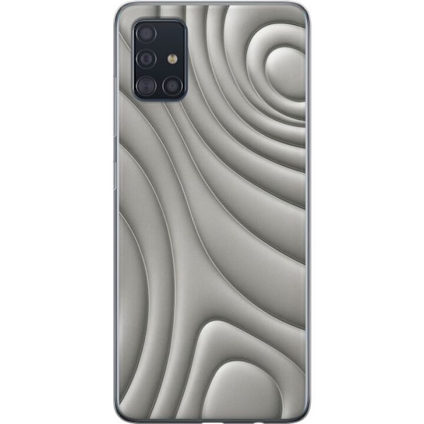 Samsung Galaxy A51 Genomskinligt Skal Silver Waves
