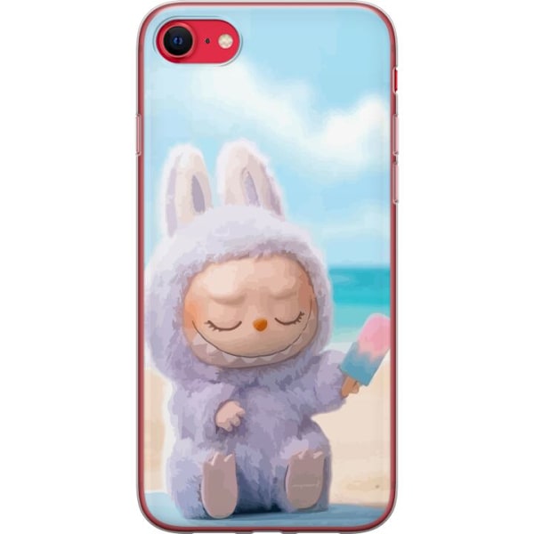 Apple iPhone 7 Genomskinligt Skal Labubu Pink Mood – Rosa monsterdesign
