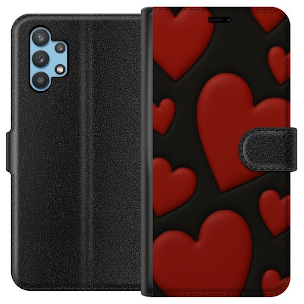 Samsung Galaxy A32 5G Plånboksfodral Red Velvet Hearts