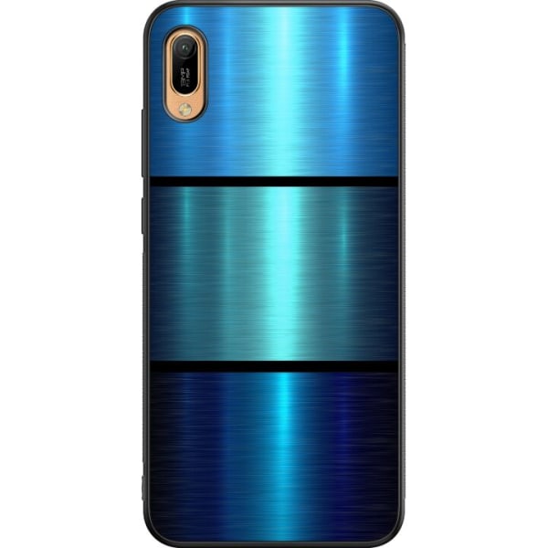 Huawei Y6 (2019) Svart deksel Blå Metalliske Striper